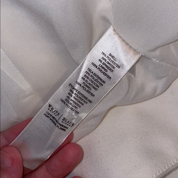 <HP> White House Black Market Ruffled White Jacket - Picture 7 of 7